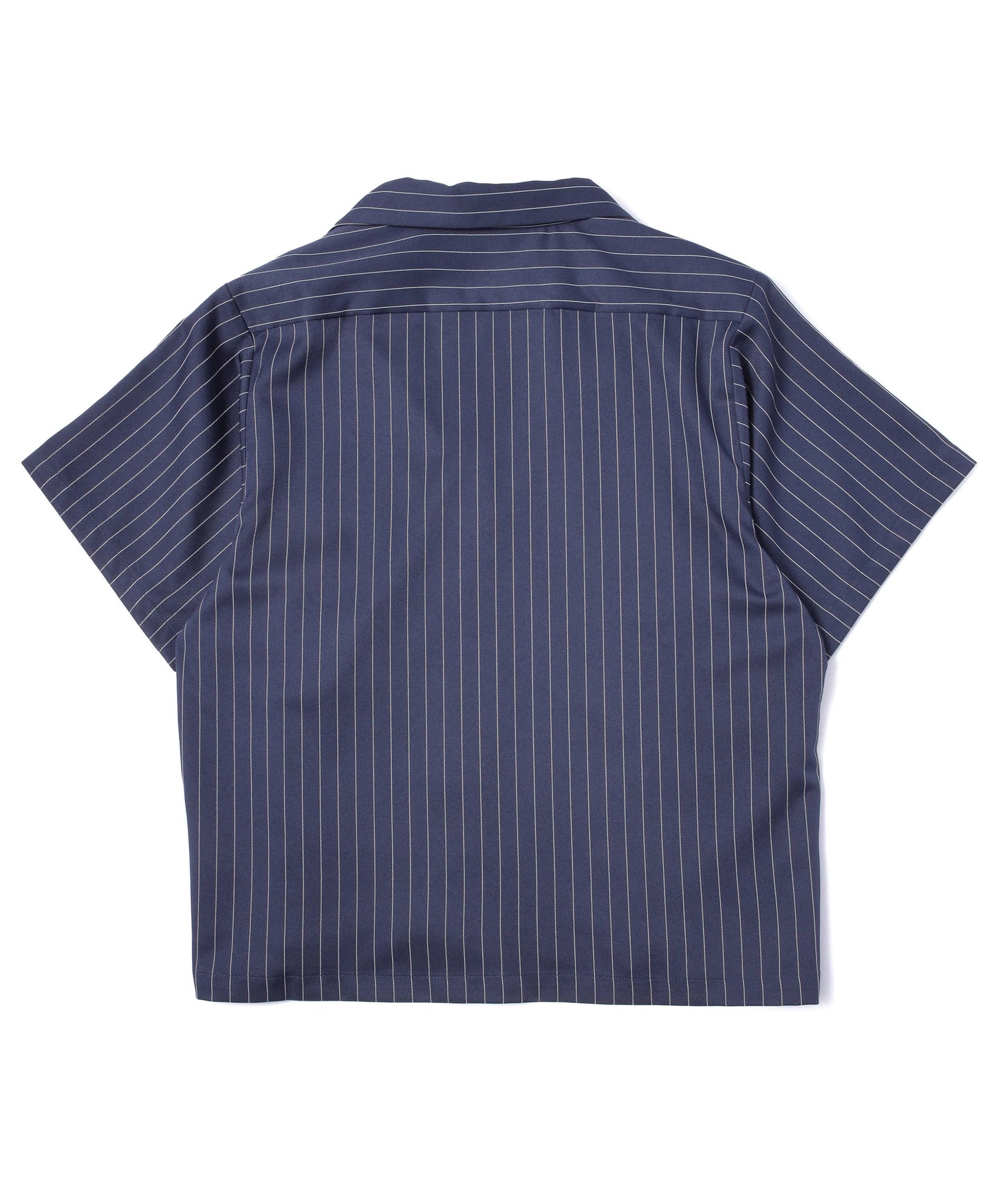 ストライプオープンカラーワークシャツ[Navy]