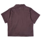 ストライプオープンカラーワークシャツ[Brown]