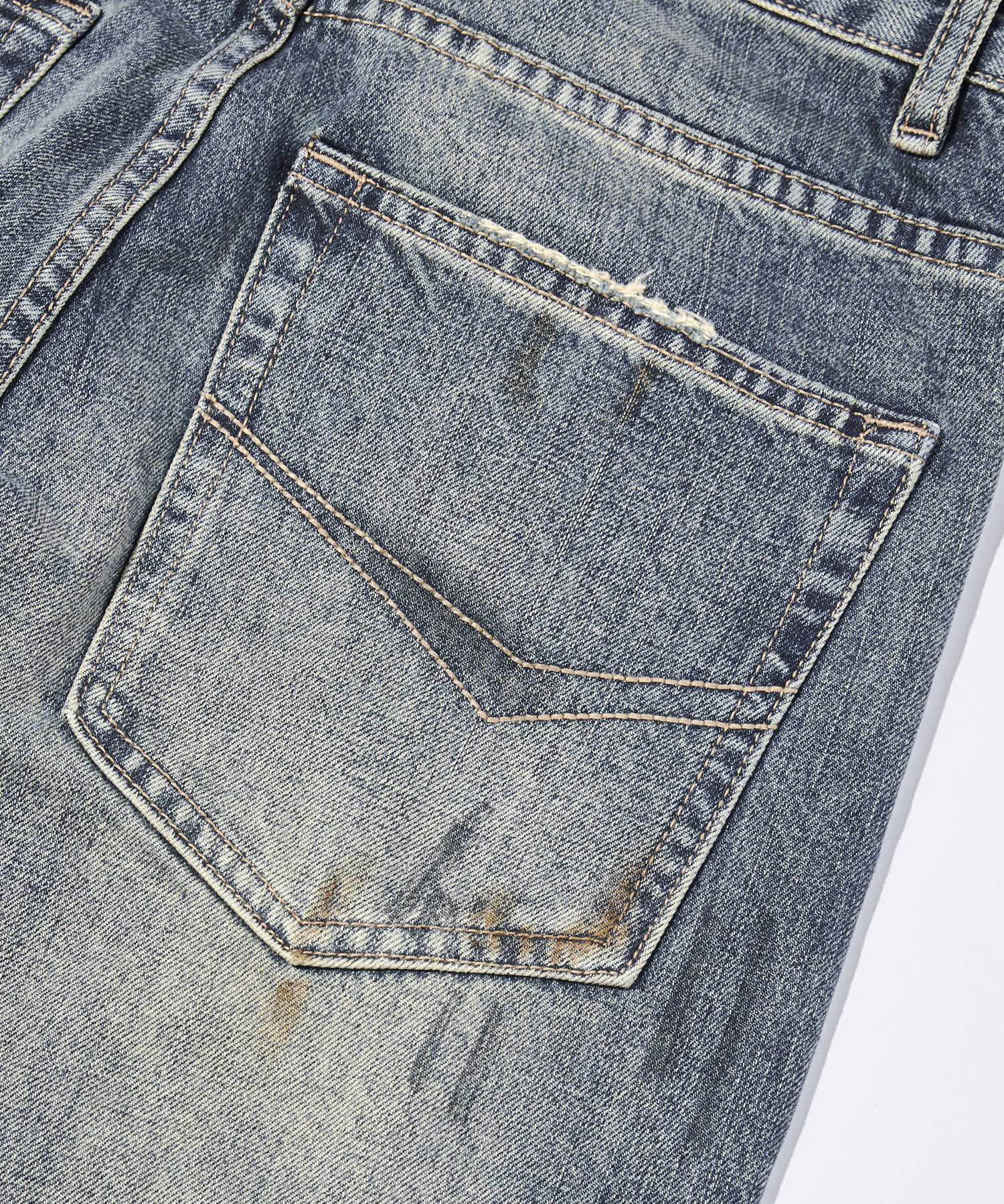 ペイントバギーデニムパンツ[Blue] – Noen