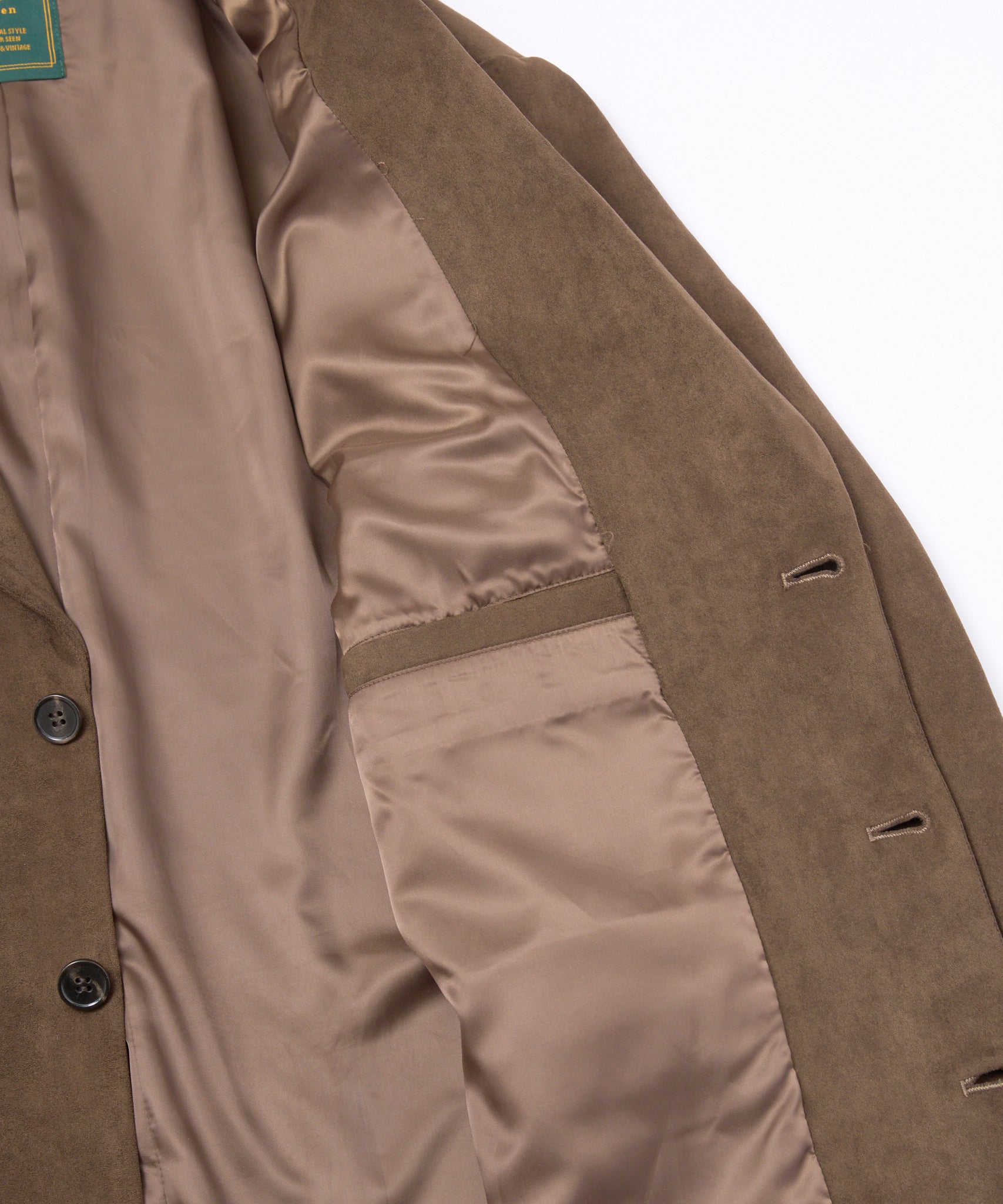 ブラウン スエード風 テーラードジャケット フェイクスエードテーラードジャケット[Brown] – Noen