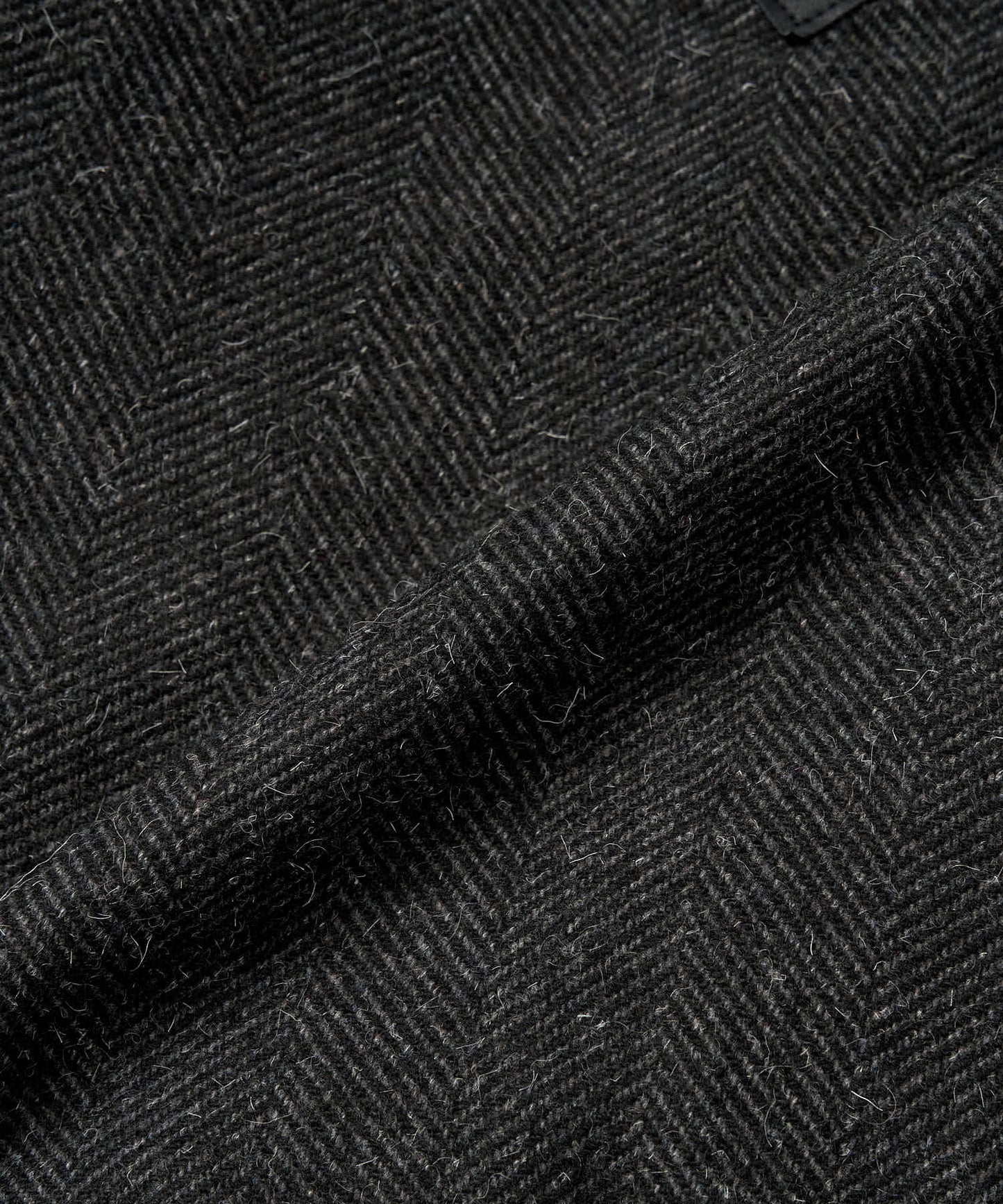 レザーヨーク中綿ツイードジャケット[Black]