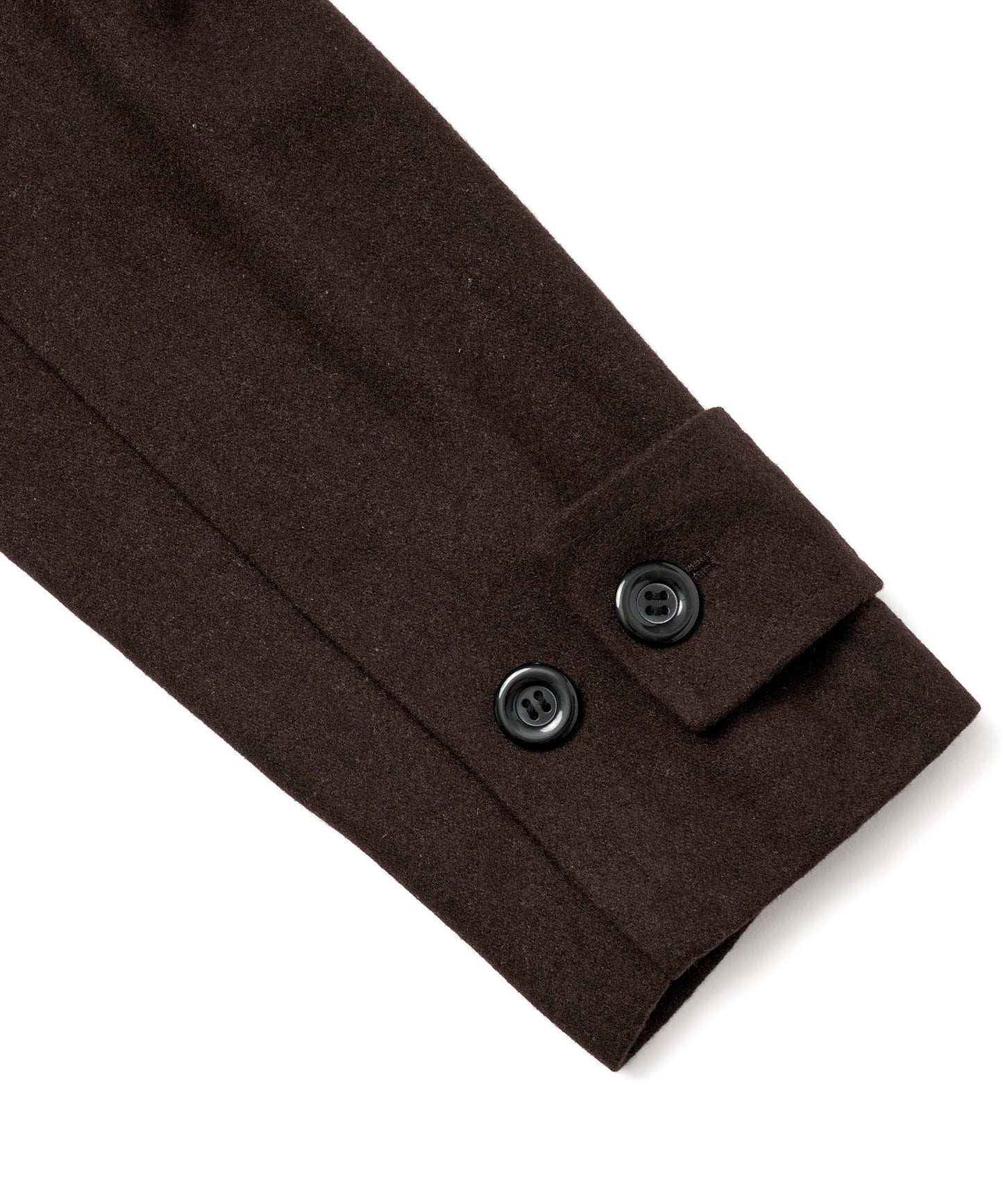 ウールメルトンダッフルブルゾン[Dark Brown]