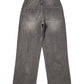 ウォッシュドダブルニーデニムパンツ[Black]