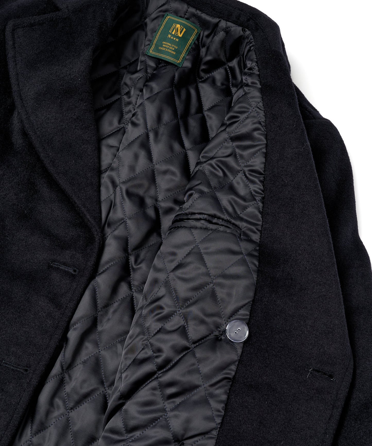 スエードデザインメルトンPコート[Navy]