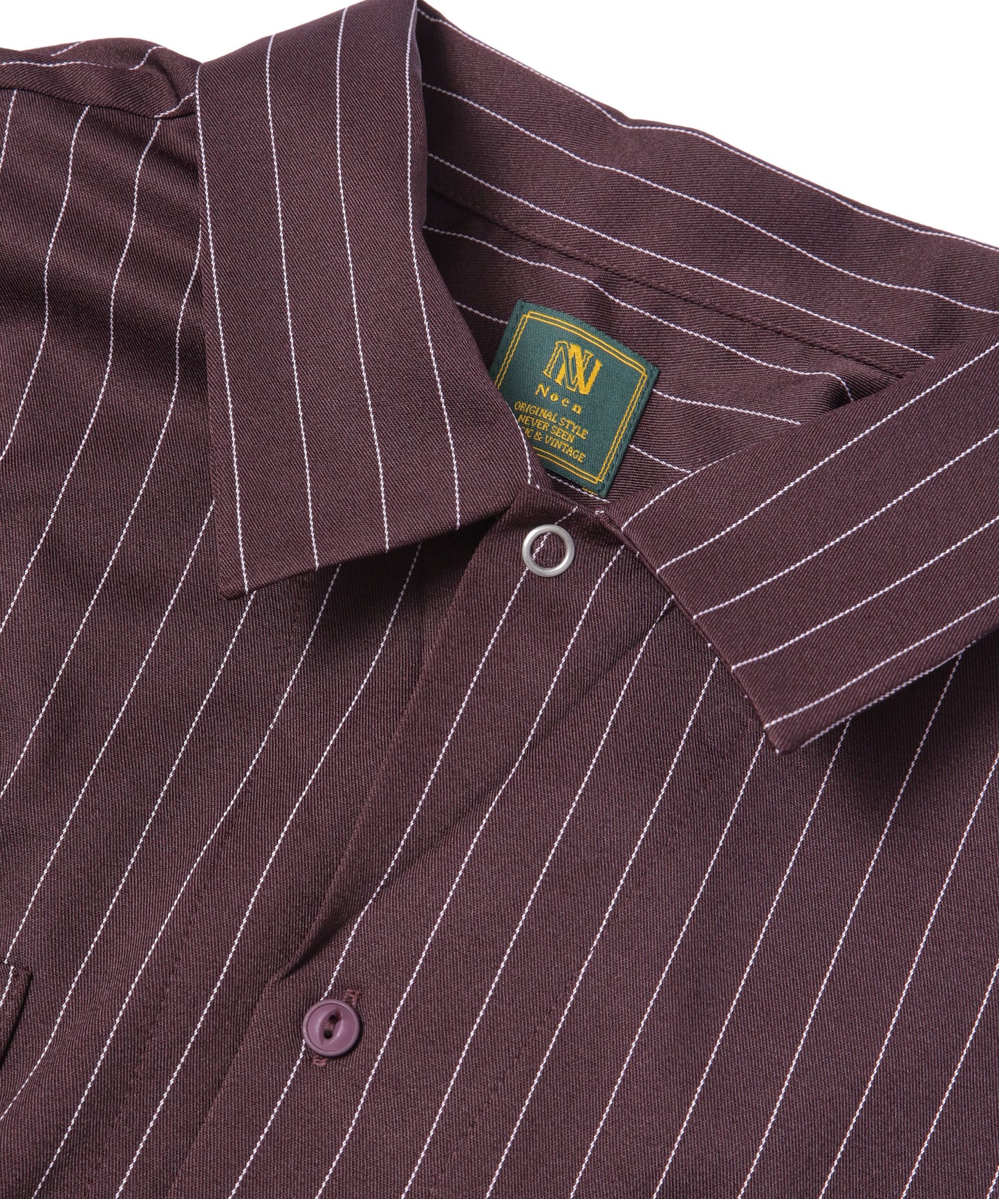 オープンカラーワークシャツ[Brown Stripe]
