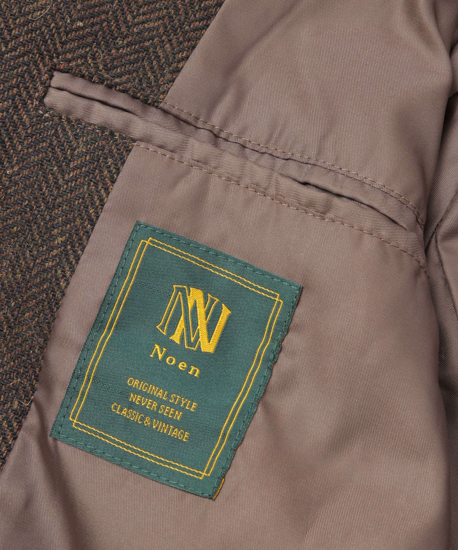 アンカーラペルツイードジャケット[Brown] – Noen