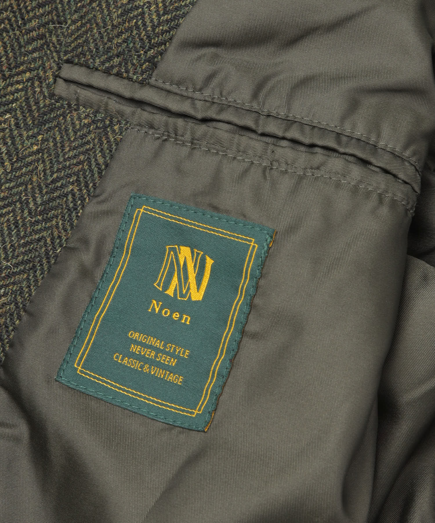 アンカーラペルツイードジャケット[Olive] – Noen