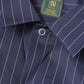 ストライプオープンカラーワークシャツ[Navy]