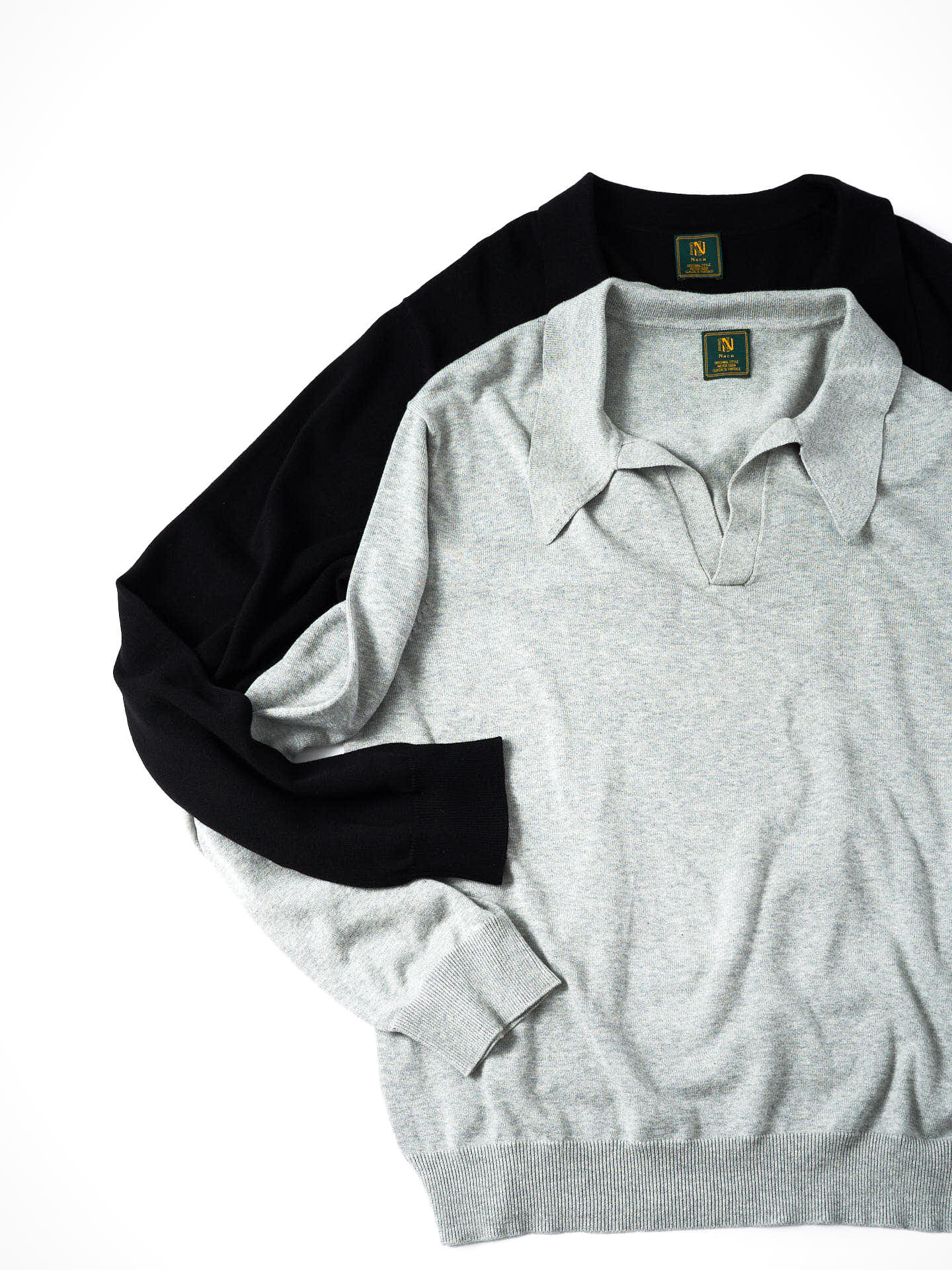 スキッパーニットポロ[Black] – Noen