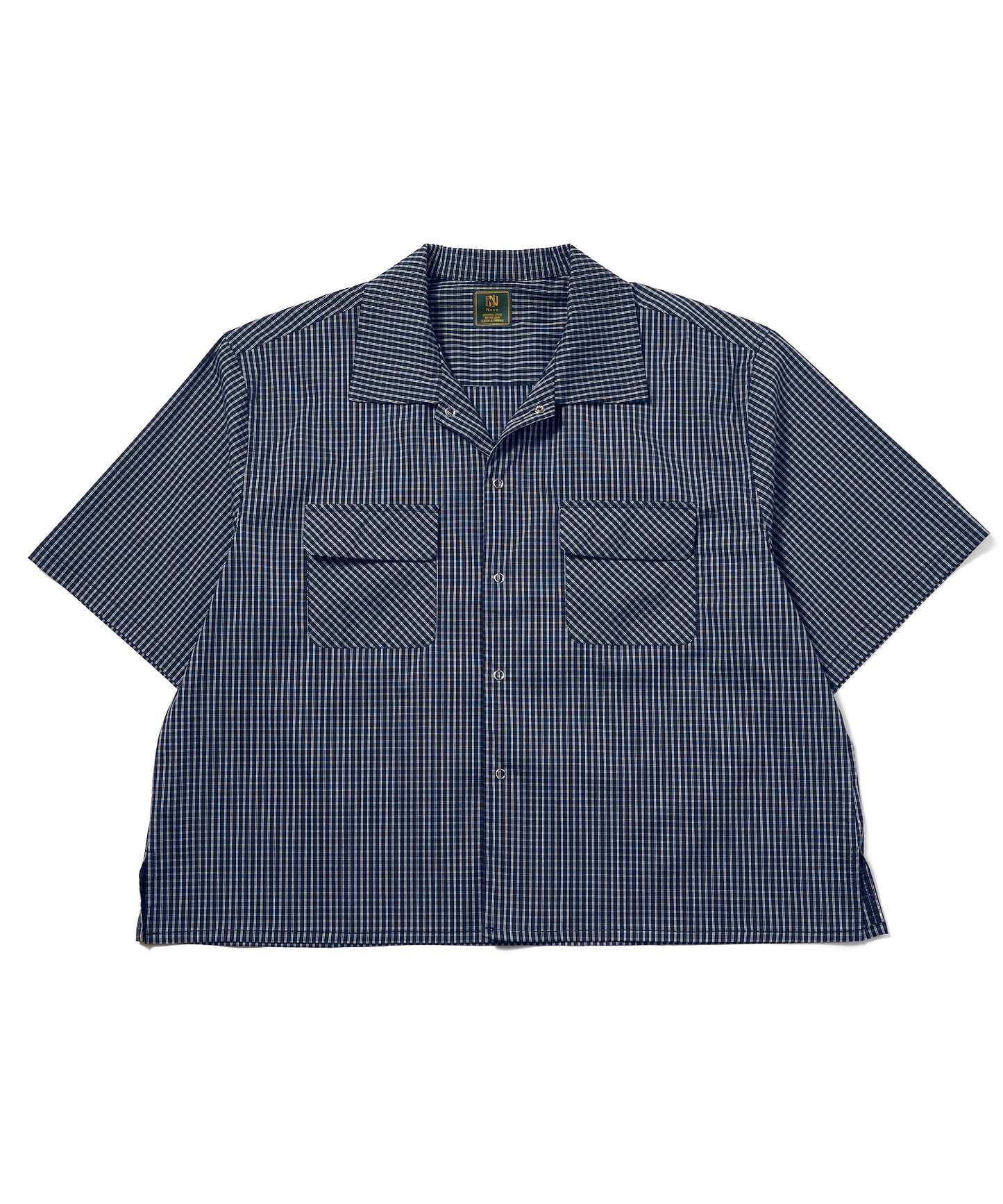 グラフチェックスナップシャツ[Navy]
