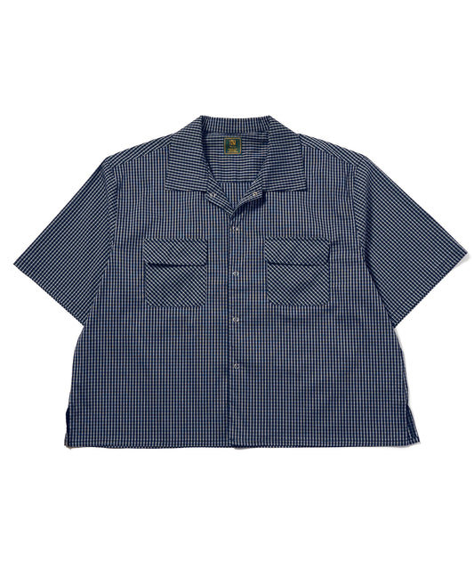 グラフチェックスナップシャツ[Navy]