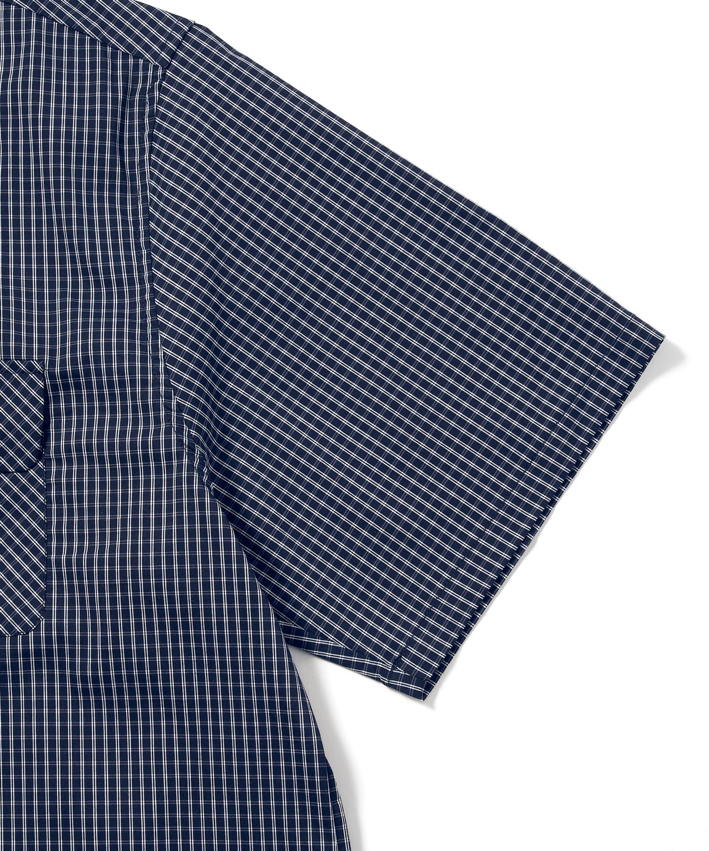 グラフチェックスナップシャツ[Navy]
