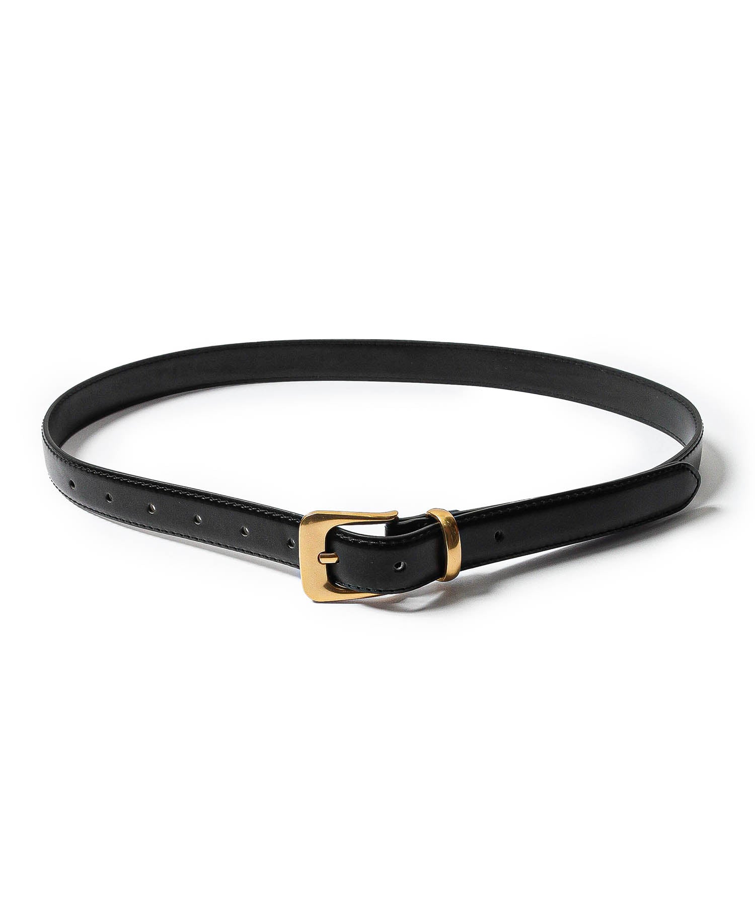 コールハーン メンズ ベルト アクセサリー 3-Sitch Panel Leather Belt BLACK - ベルト