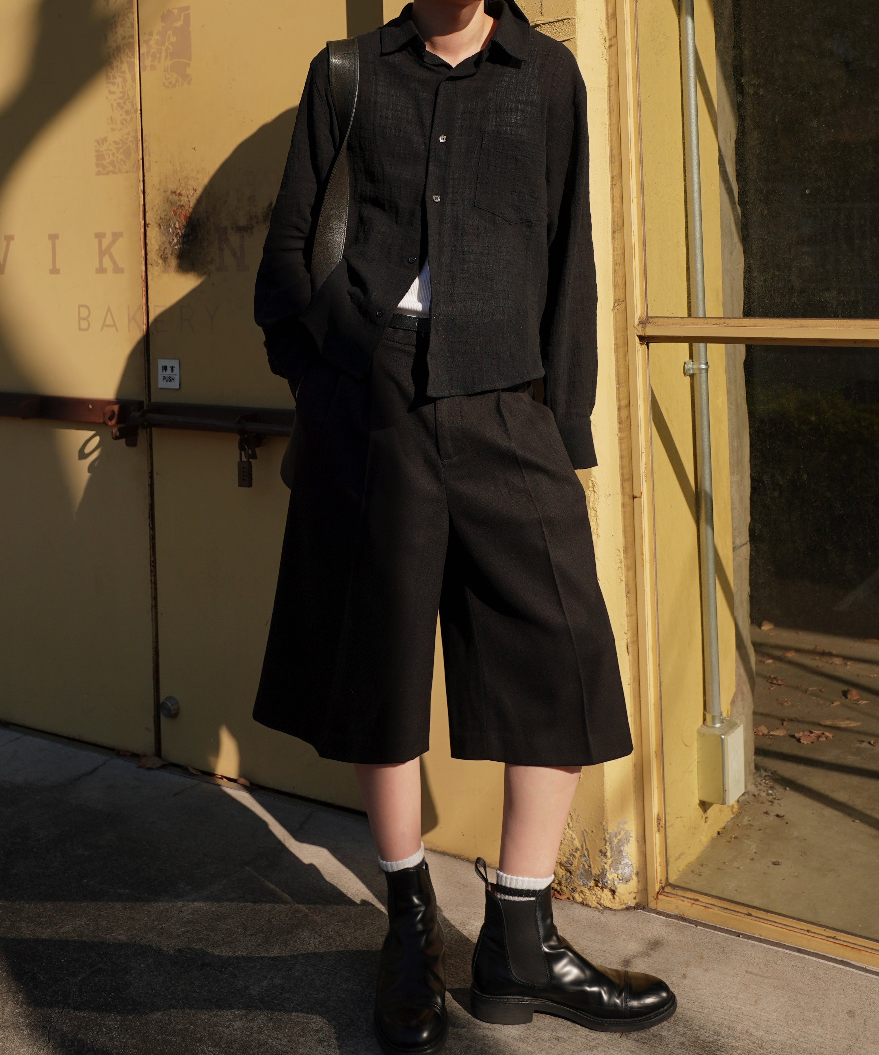 ミリタリーツイルハーフスラックス[Black] – Noen