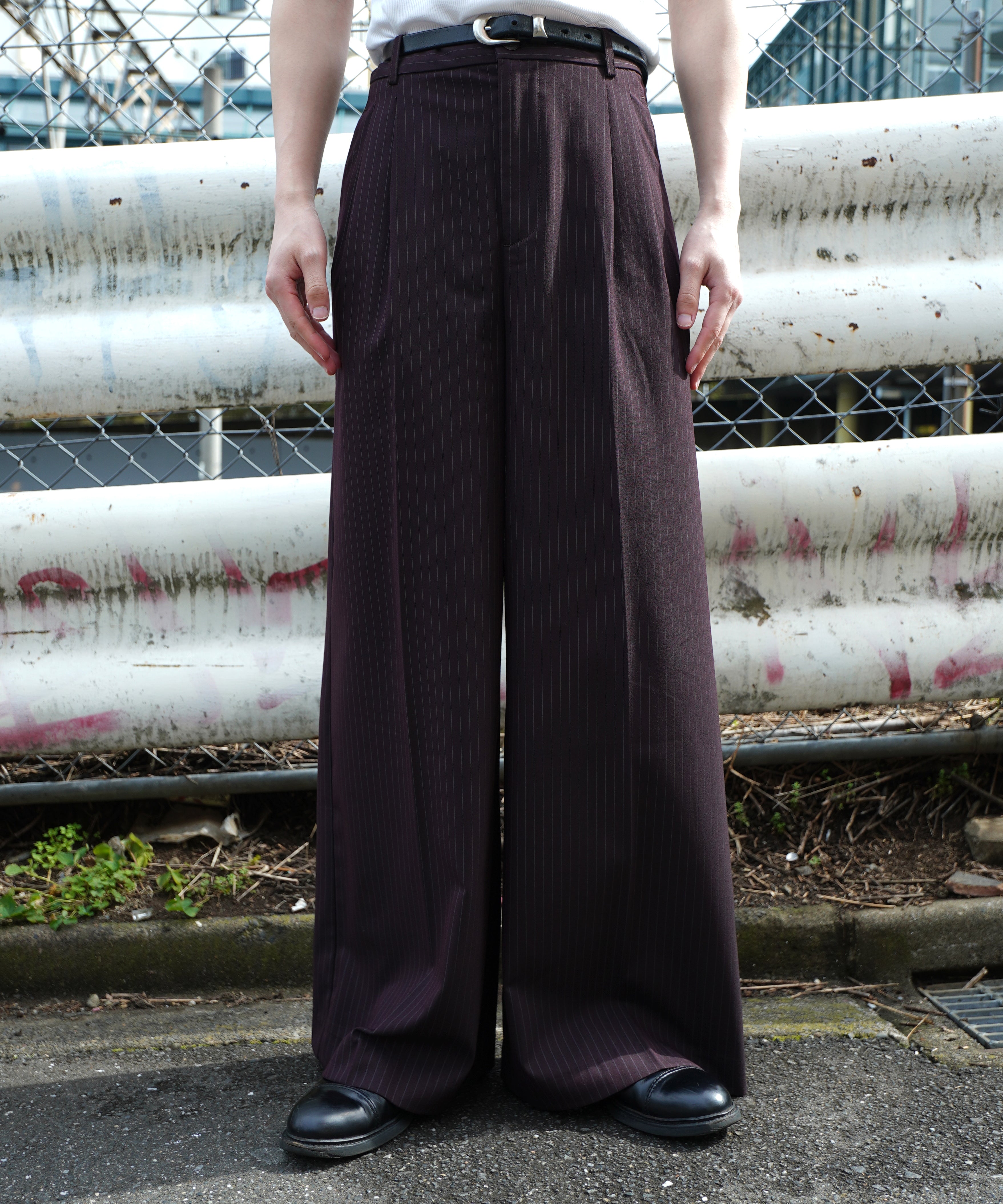 ウエスタンストライプバギースラックス[Brown] – Noen