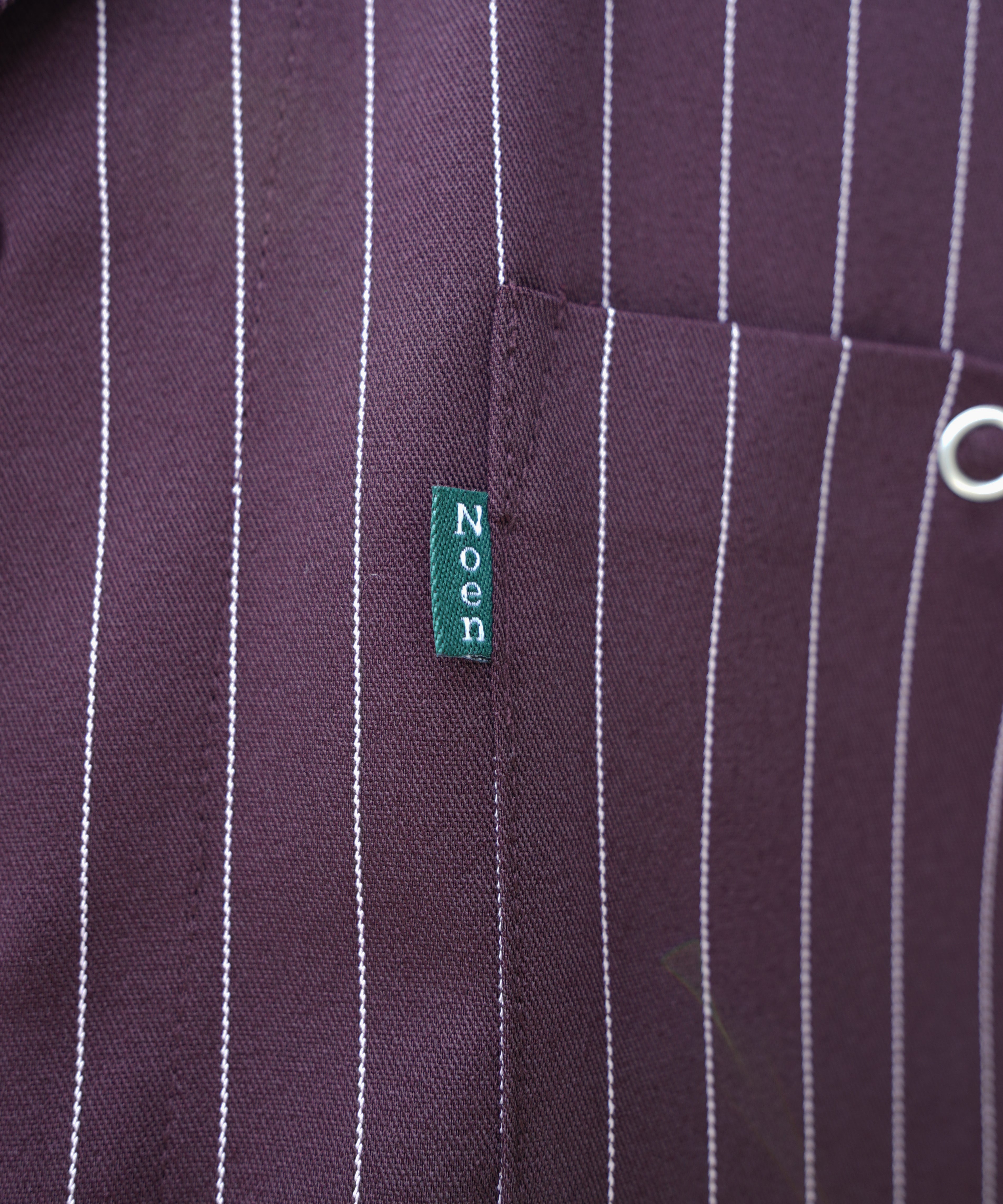 ストライプオープンカラーワークシャツ[Brown] – Noen