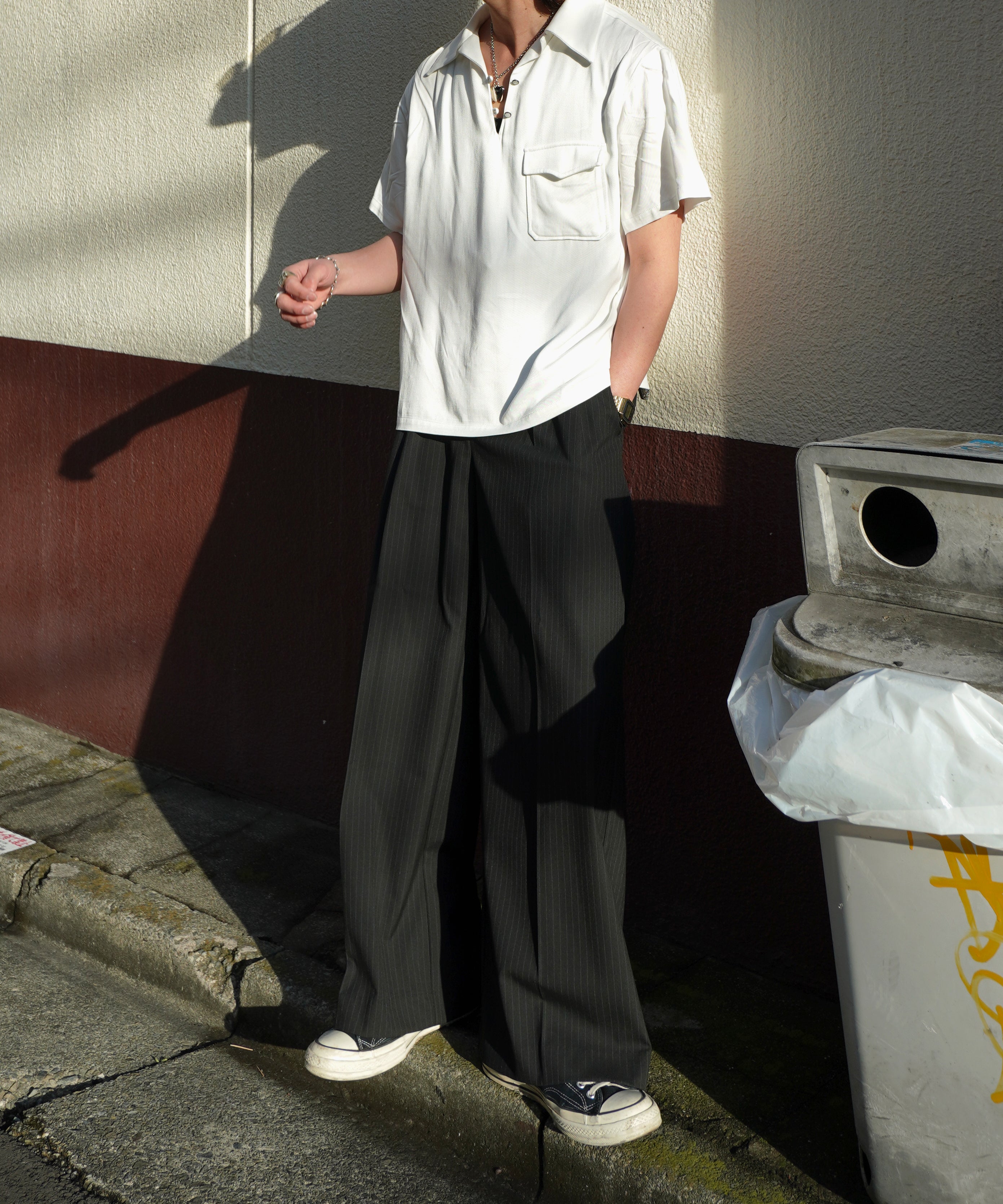 ウエスタンストライプバギースラックス[Black] – Noen