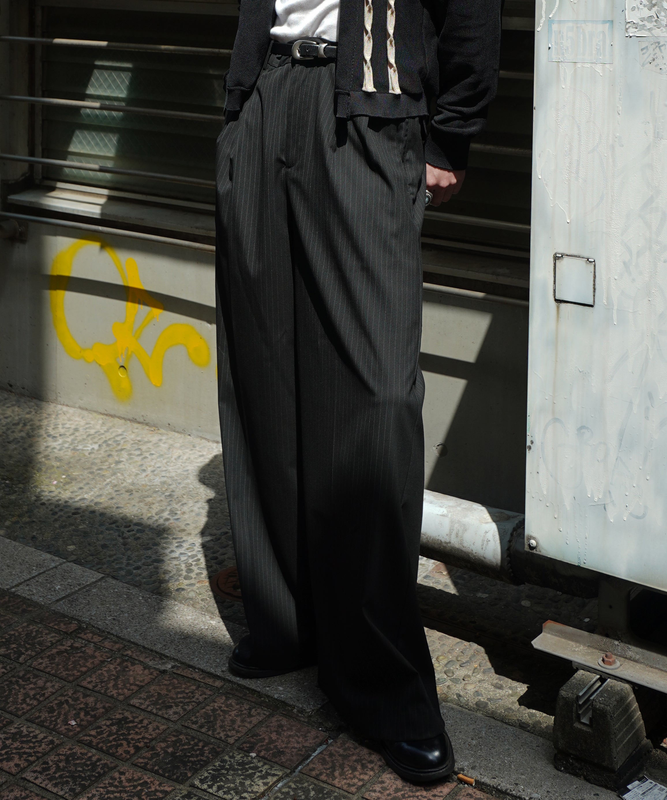 ウエスタンストライプバギースラックス[Black] – Noen