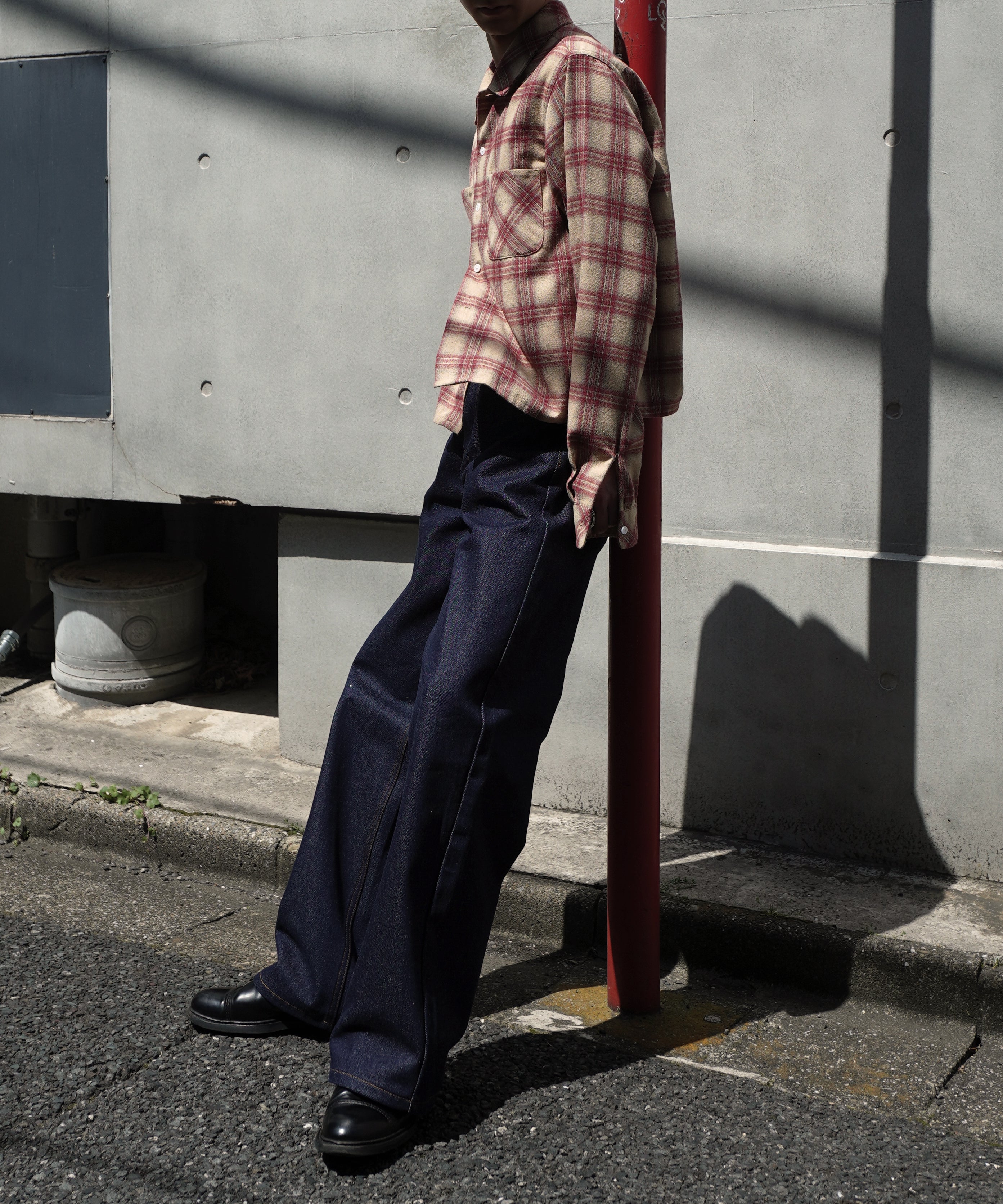 シャドーオンブレチェックシャツ[Red] – Noen