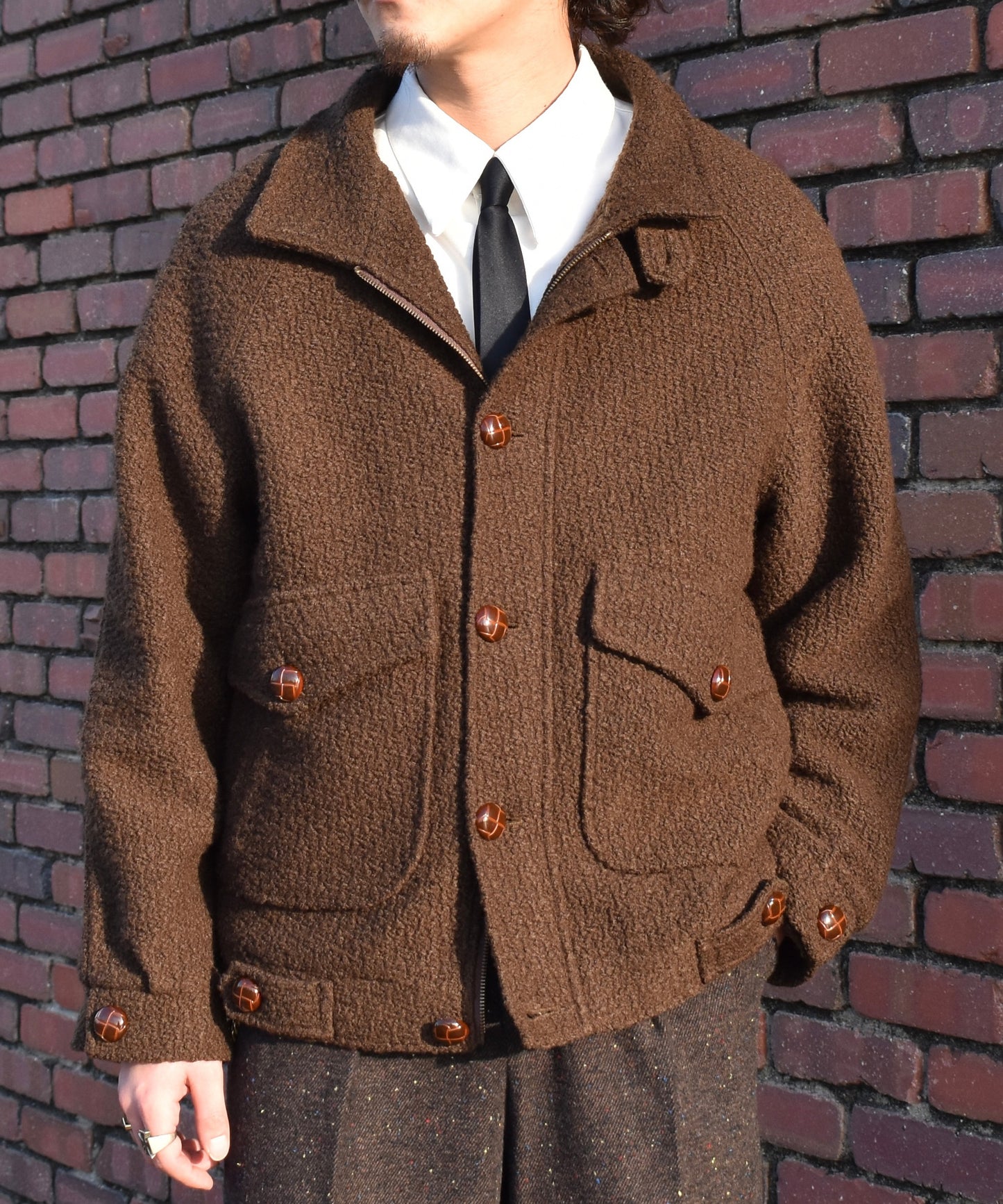 ボアフライトブルゾン[Brown]