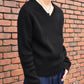 モヘアVネックニット[Black]