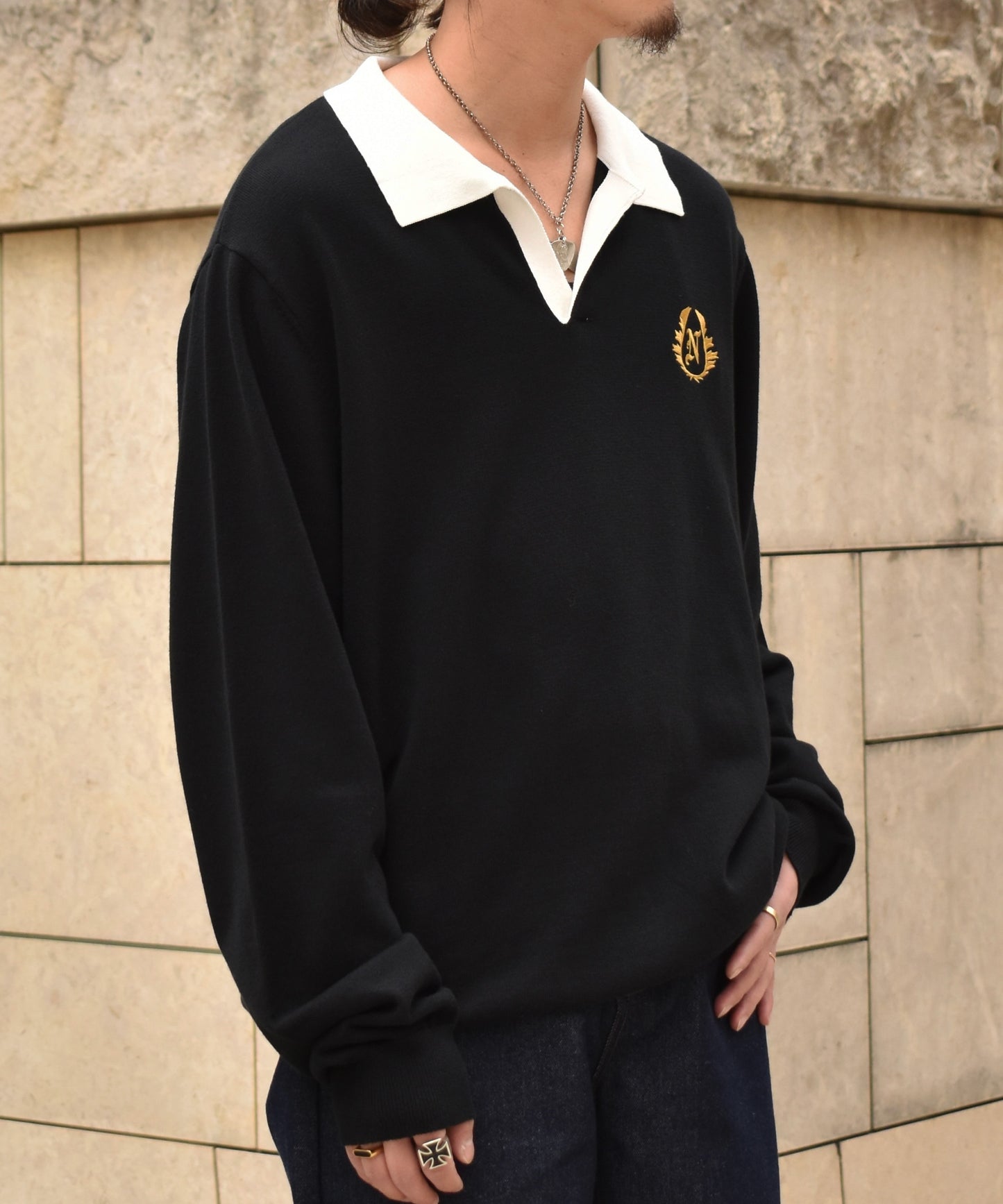 ラガーニットポロ[Black]