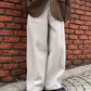 ジャージメルトンワイドスラックス[Beige]【セットアップ対応】