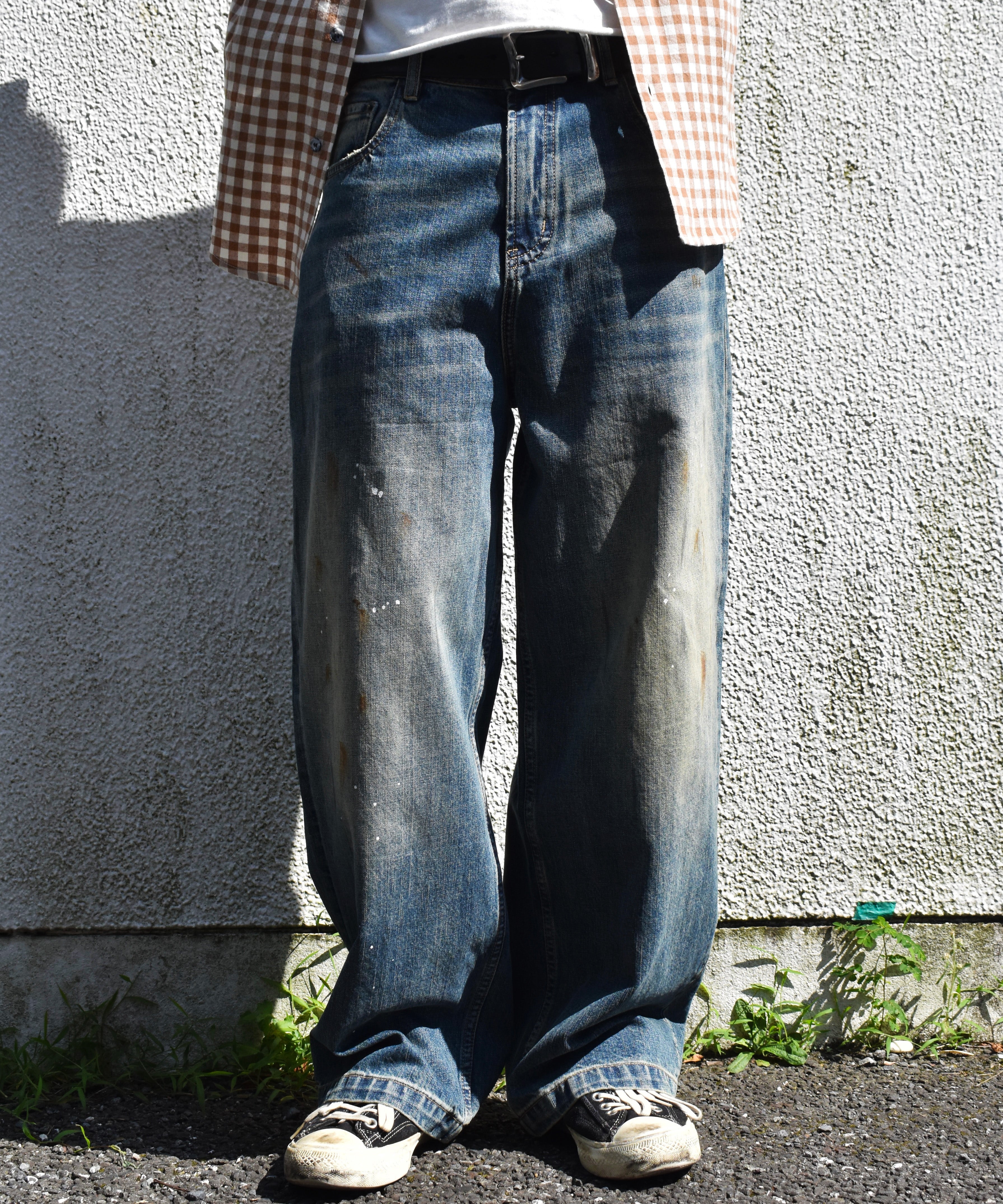 ペイントバギーデニムパンツ[Blue] – Noen