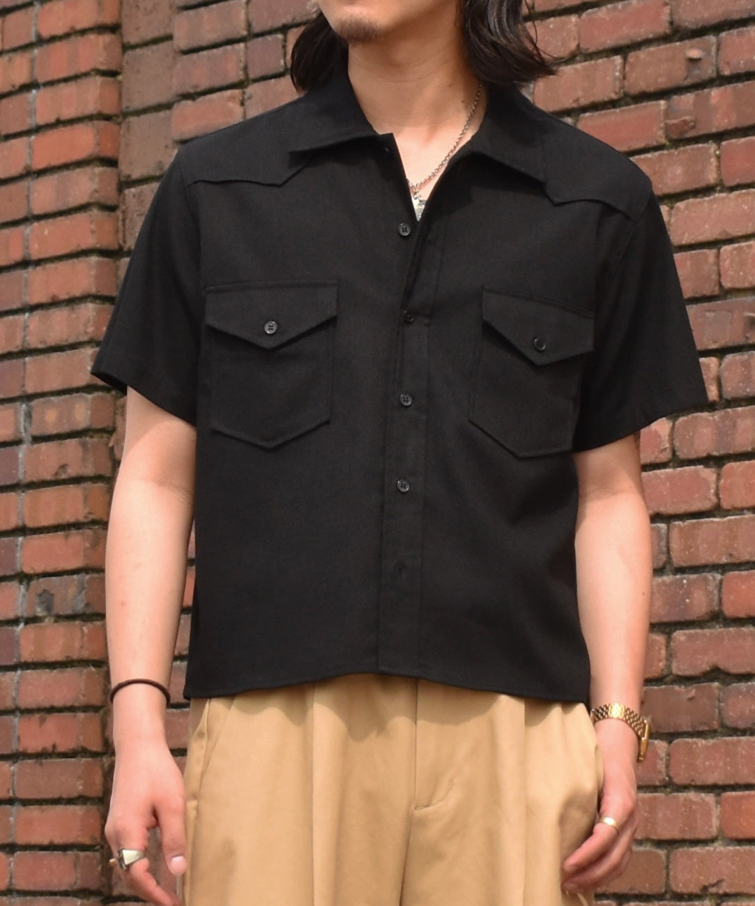 オールドランチウエスタンシャツ[Black]