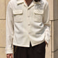 ウールオープンカラーシャツ[White]