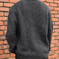 ヘンリーネックメランジウールニット[Black]