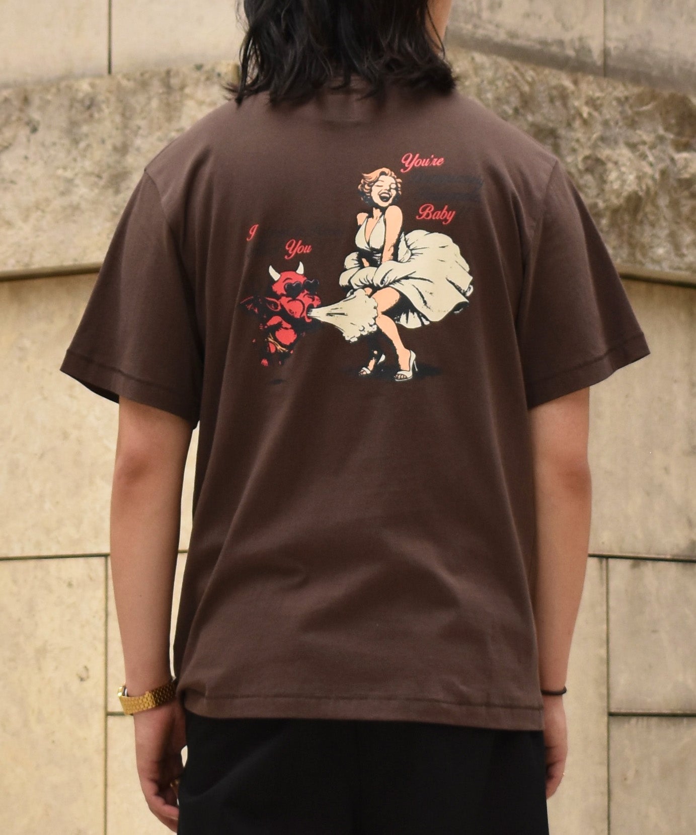 PIN-UP T-SHIRT[Brown]