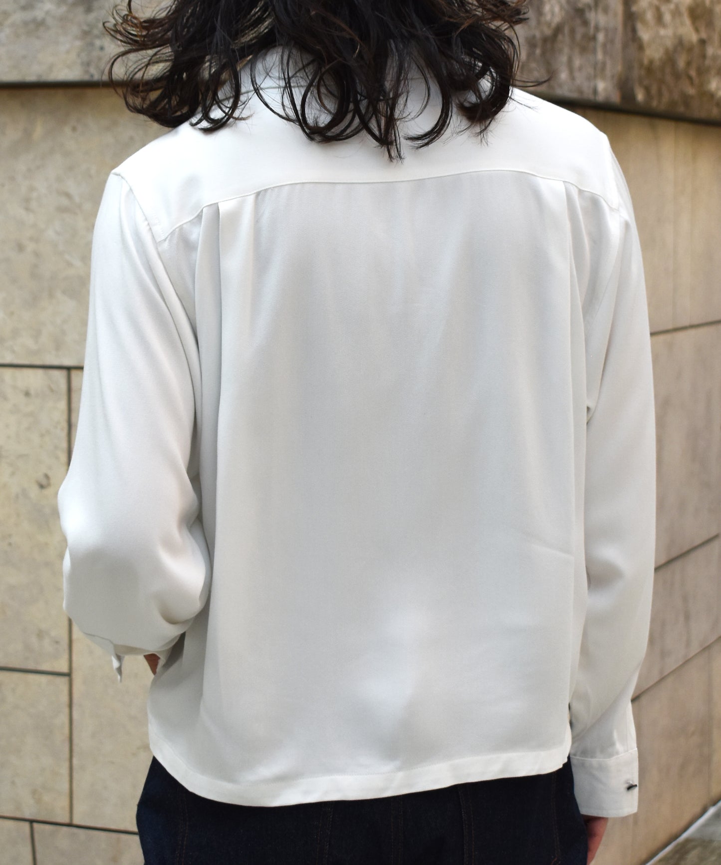 レーヨンプルオーバーシャツ[White]