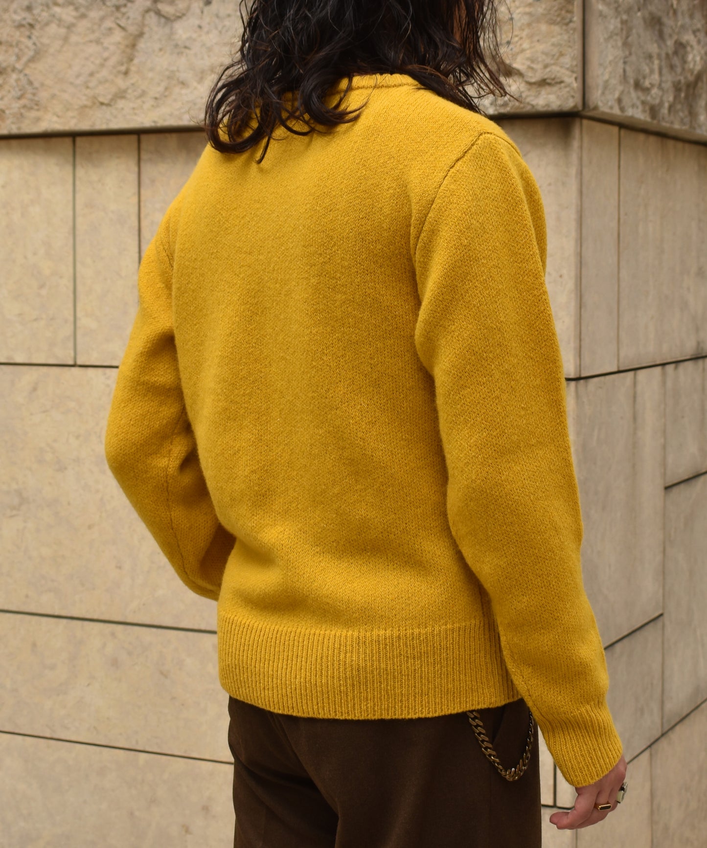 ショートリブウールニット[Yellow]