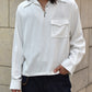 レーヨンプルオーバーシャツ[White]