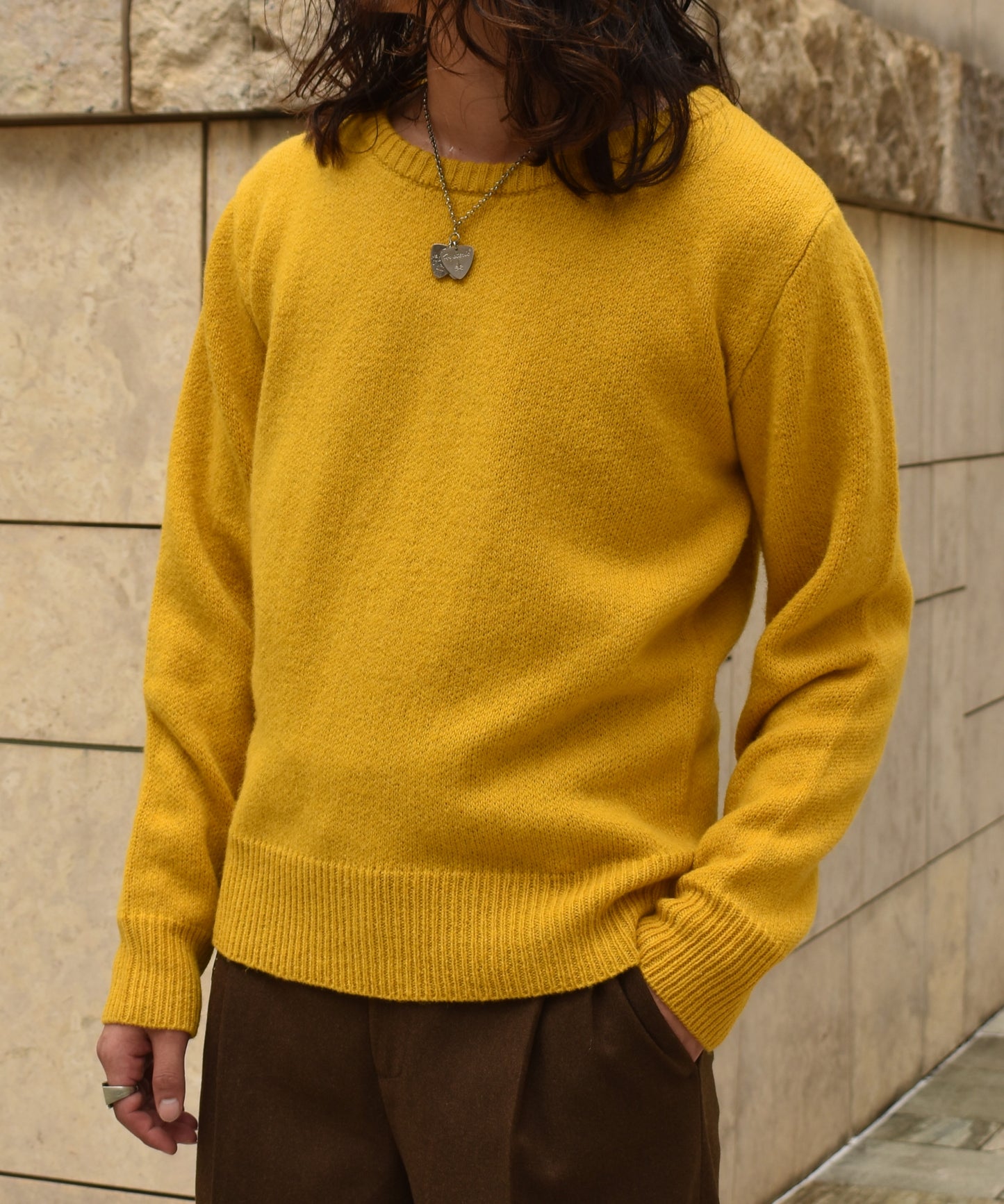 ショートリブウールニット[Yellow]