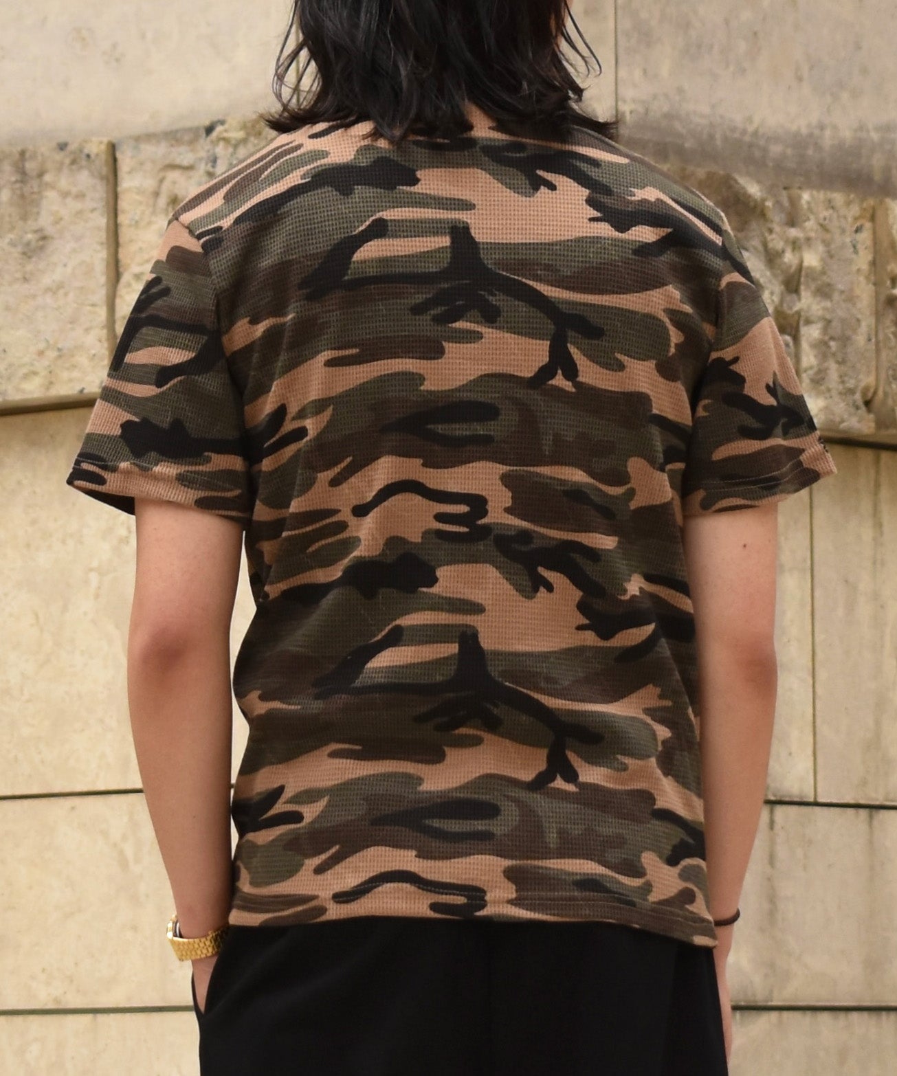 カモサーマルヘンリーTシャツ[Light Brown]