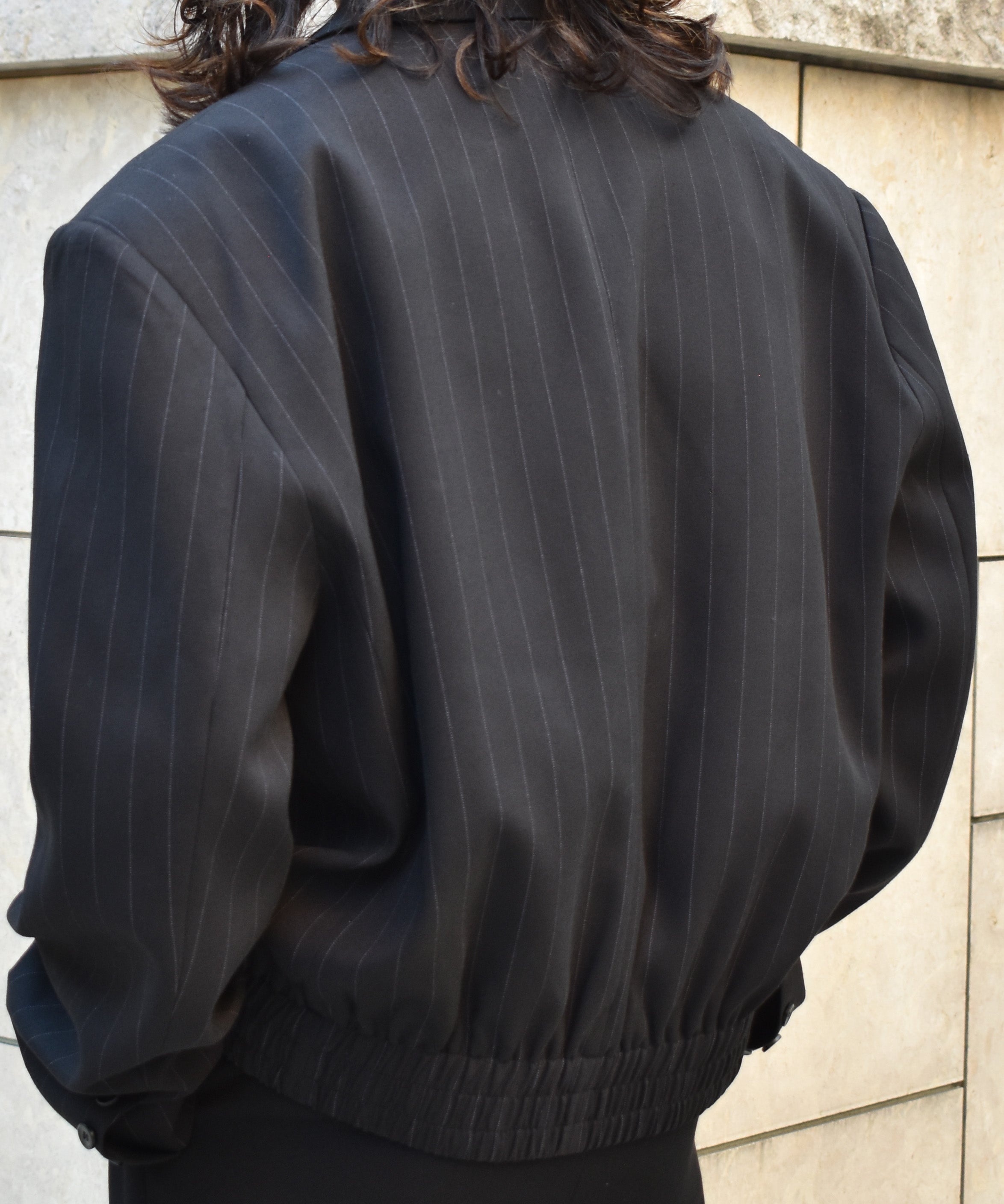 ショートリブストライプジャケット[Black] – Noen