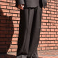 ワイドストレートスラックス[Black]