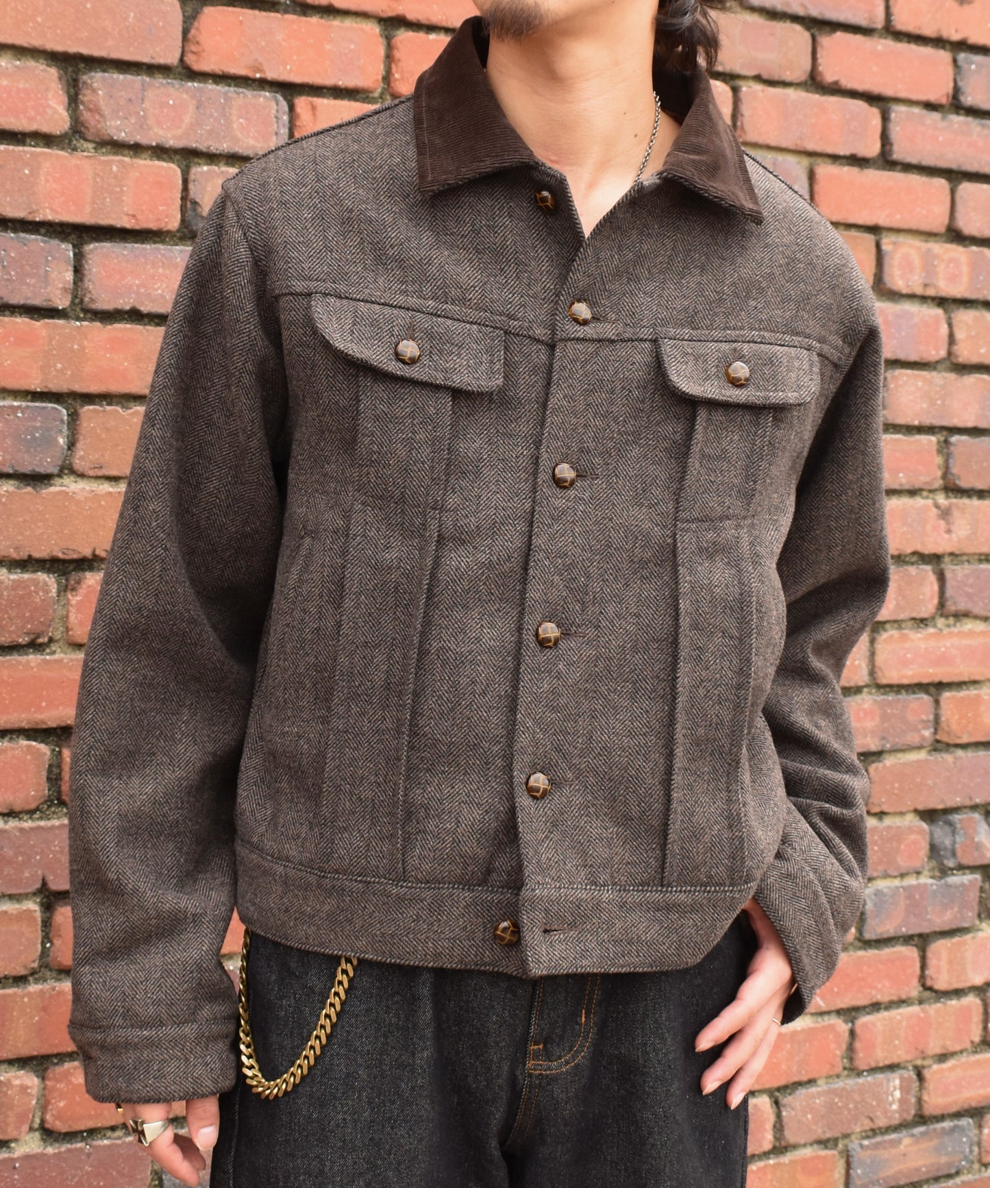 ツイードトラッカージャケット[Brown]