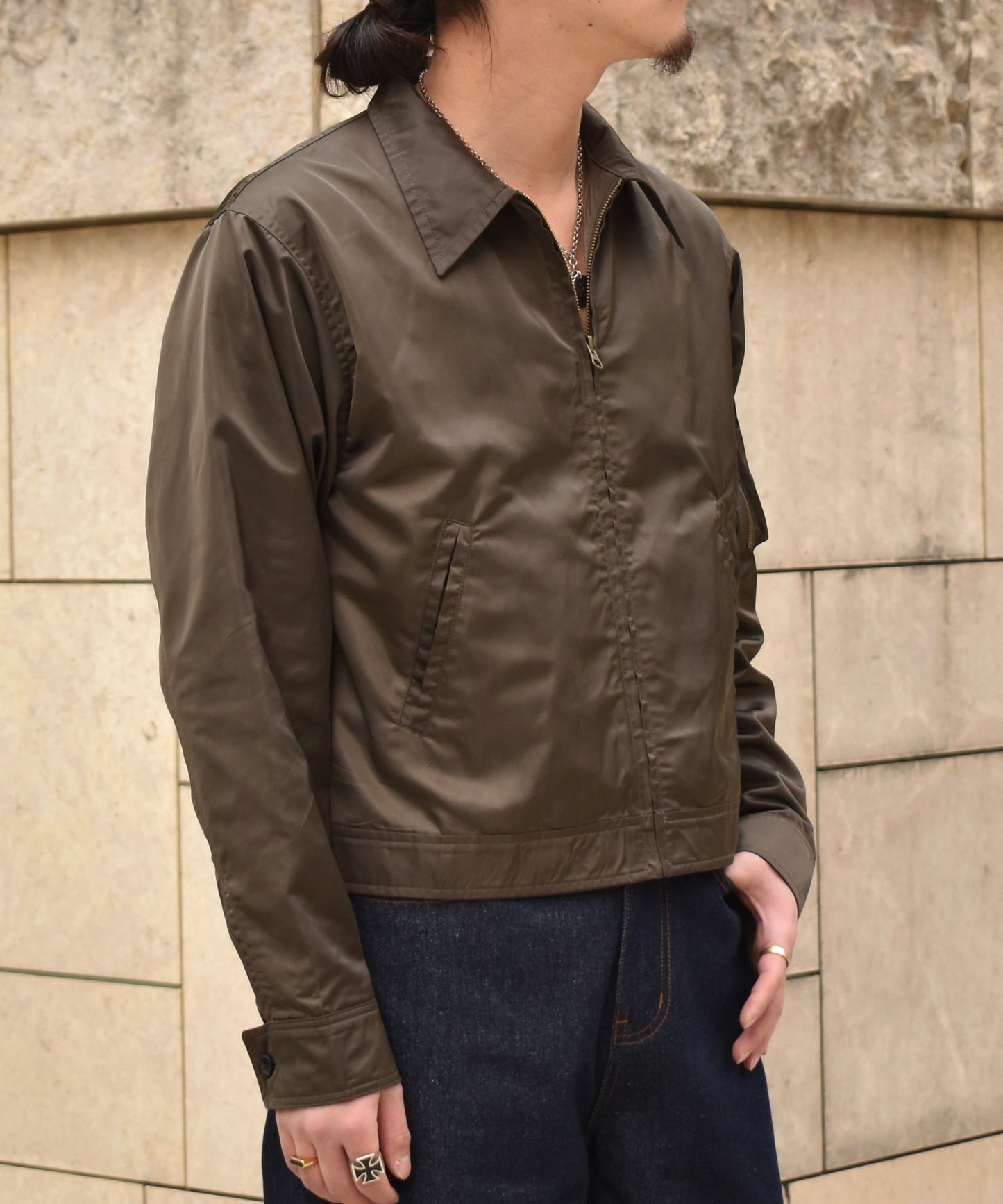 ミリタリースイングトップジャケット[Dark Khaki]