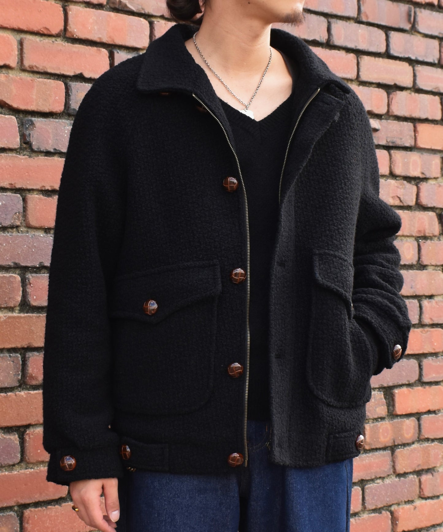 ボアフライトブルゾン[Black]