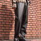 フェイクレザー5ポケットパンツ[Black]