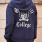 カレッジロゴジップフーディー[Navy]