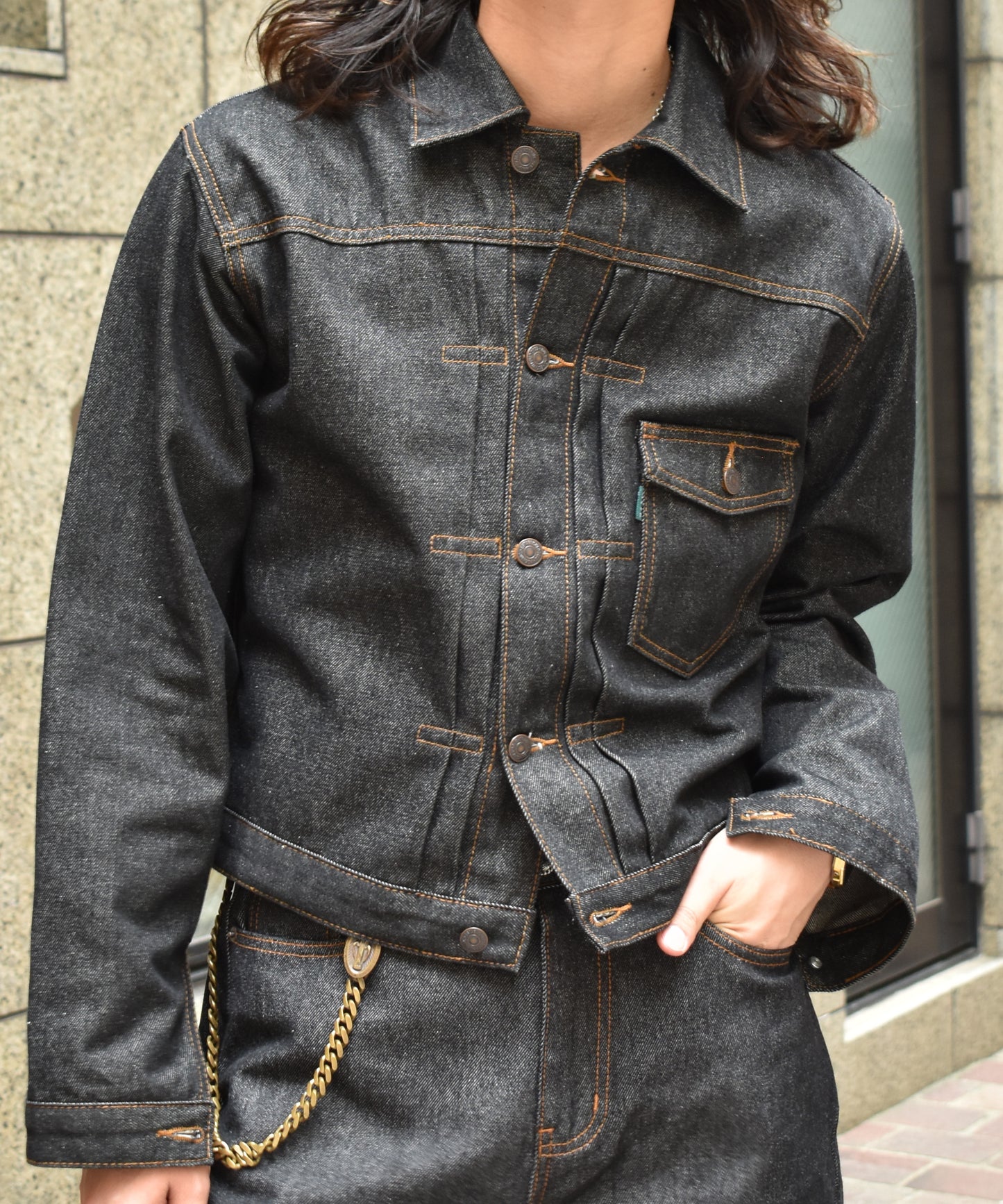 デニムジャケット1st.[Black]