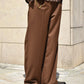 ポケットデザインストレートスラックス[Brown]