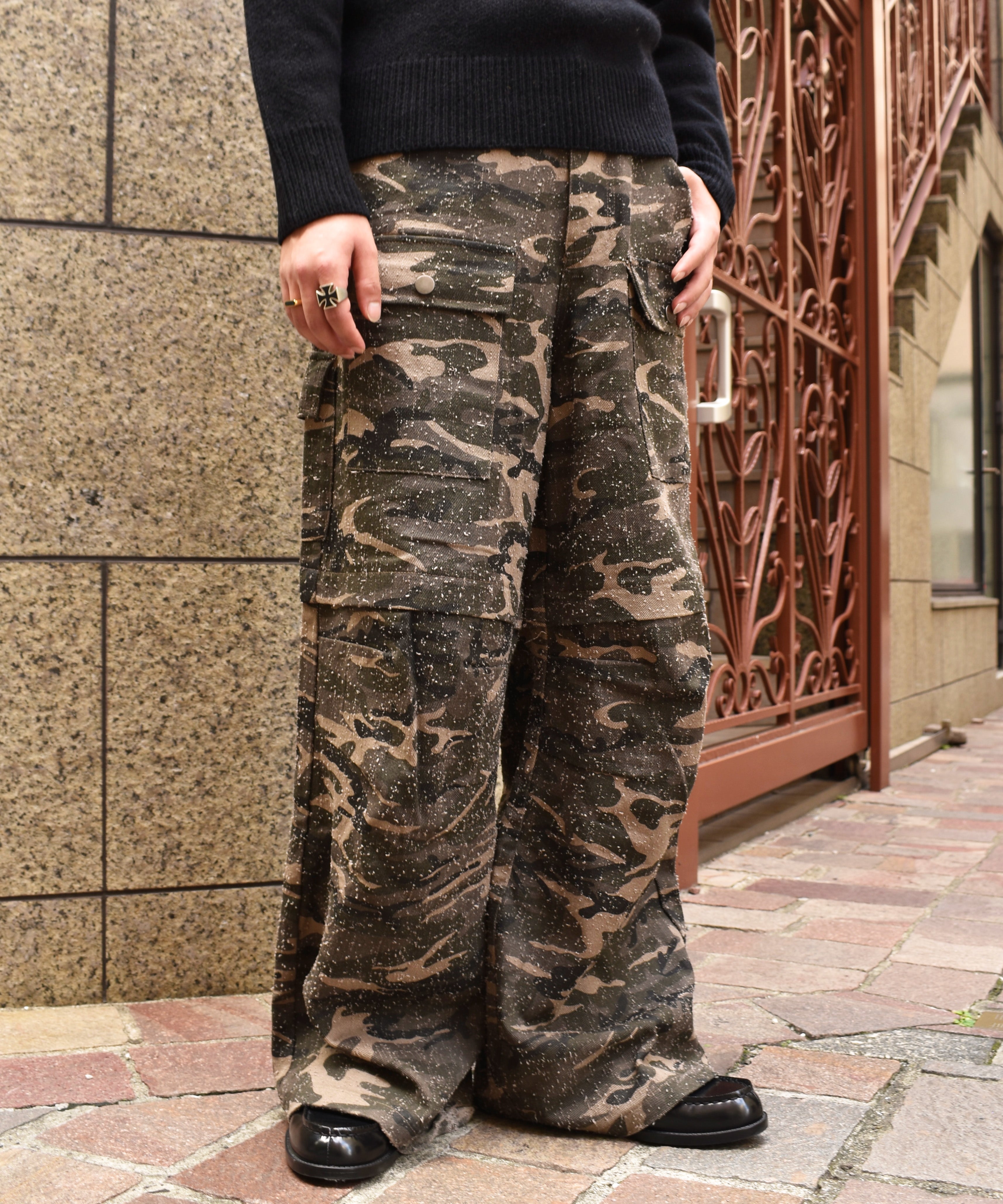 ニードルパンチカーゴパンツ[Camouflage] – Noen