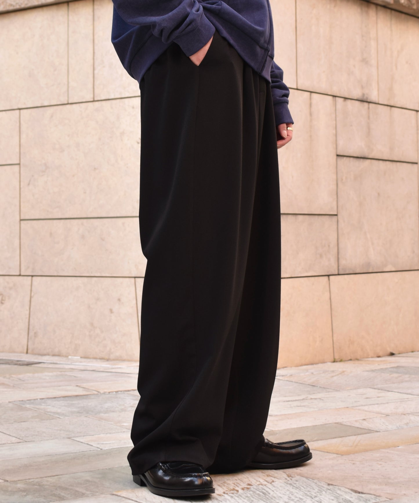 イージーワイドスラックス[Black]