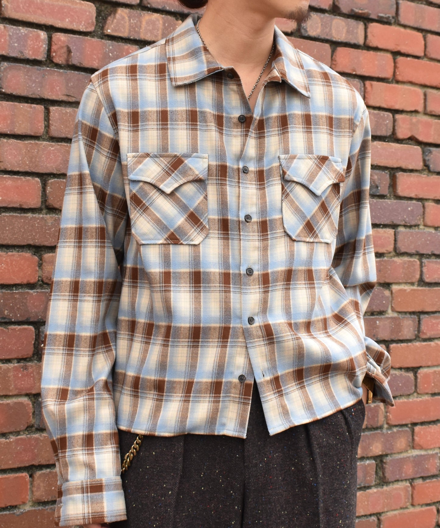 ウエスタンシャドーチェックシャツ[Light Blue]