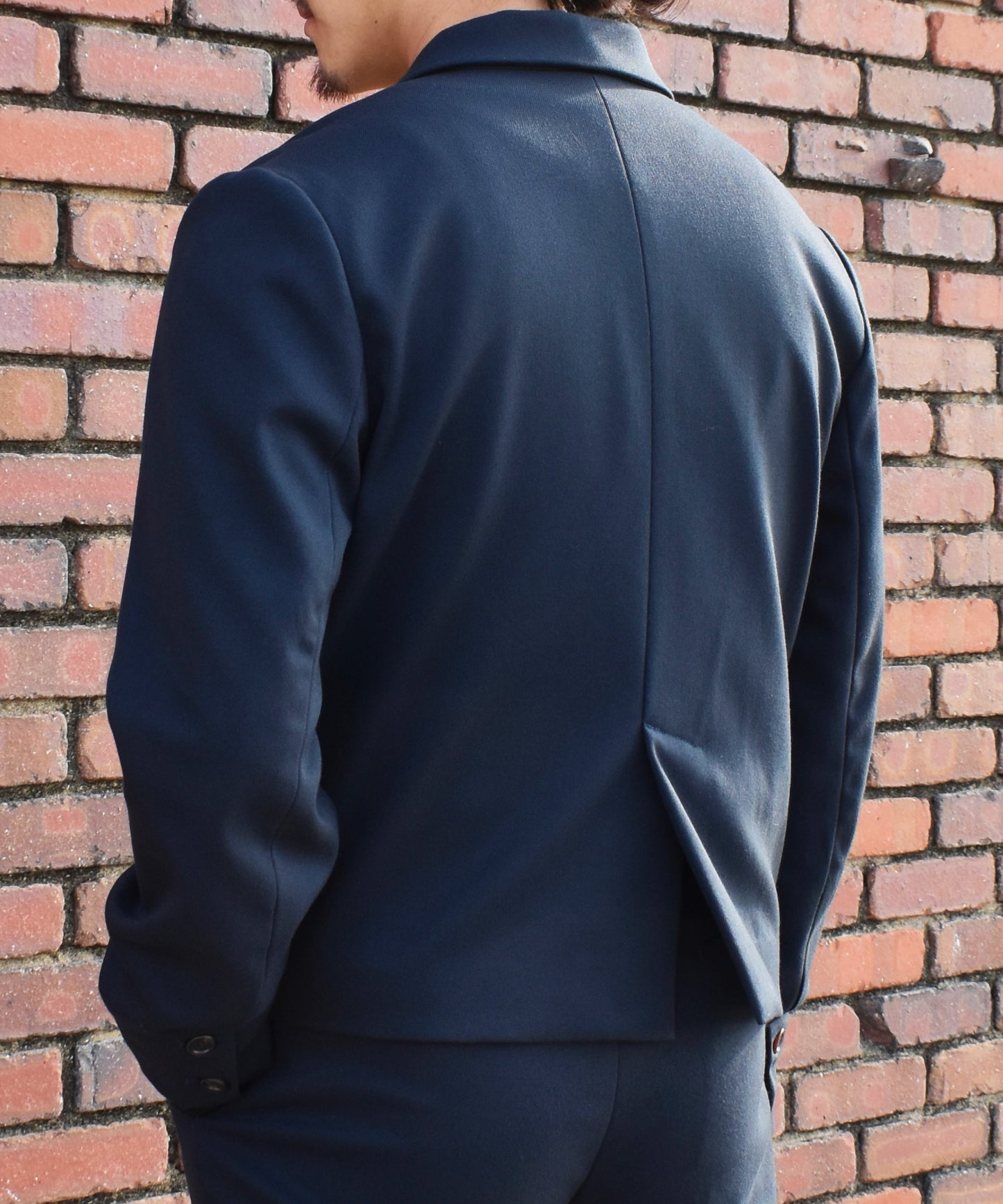 ミリタリーツイルダブルジャケット[Navy]